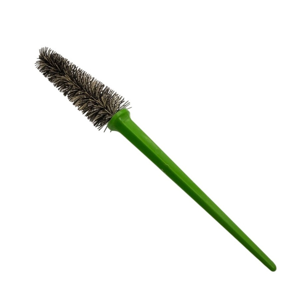 Vintage PRO Round‎ Styling Hair Brush Green Handle Pro Salon Tool Barrel Teasing